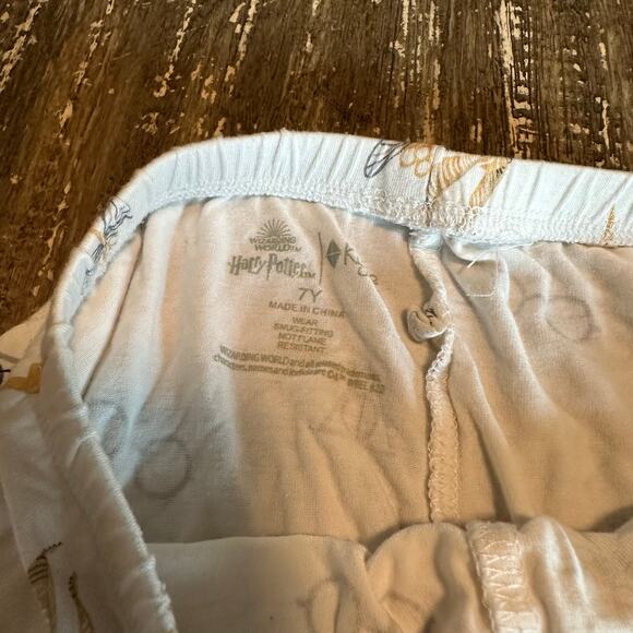 Kid’s Kyte Baby Bamboo Harry Potter Long Sleeve 2-Piece Pajama Set White, 7T - Picture 5 of 5